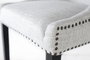 GINER Y COLOMER Lot de chaises en tissu gris et pieds en bois noir